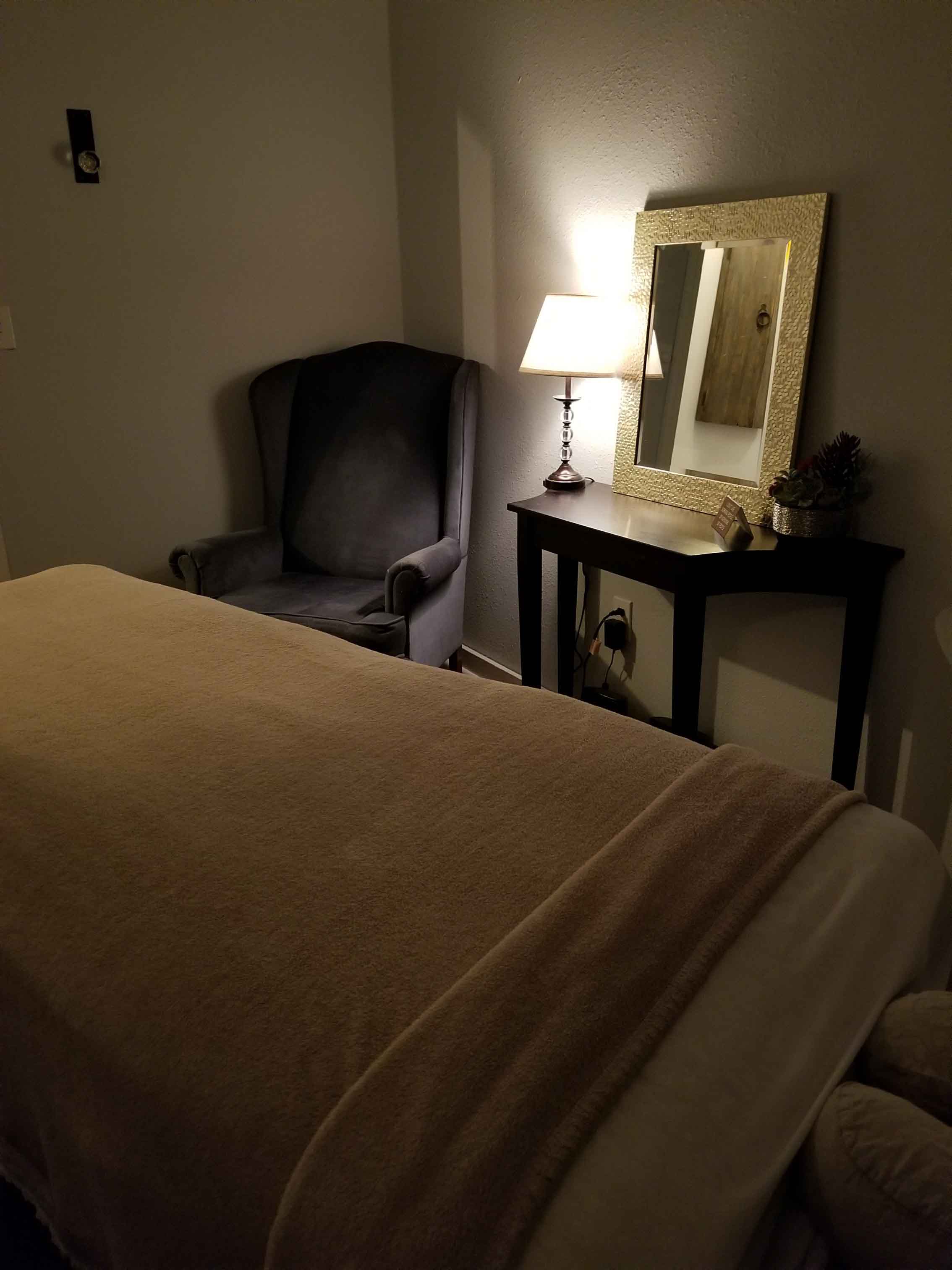 Massage room at Genesis Massage Studio